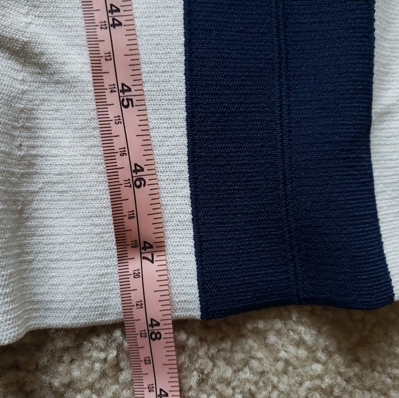 NWT Eva Mendes Blue and White Sweater Dress - Picture 4 of 7